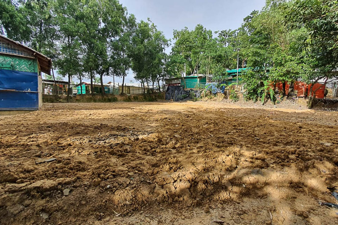 The site of the new CPI-Green Hill health post in Kutupalong Refugee Camp, Cox's Bazar, Bangladesh.