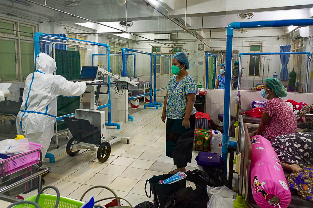 The COVID-19 ward at the hospital in Yangon, Myanmar, operated by the Karen Baptist Convention with support from Community Partners International.