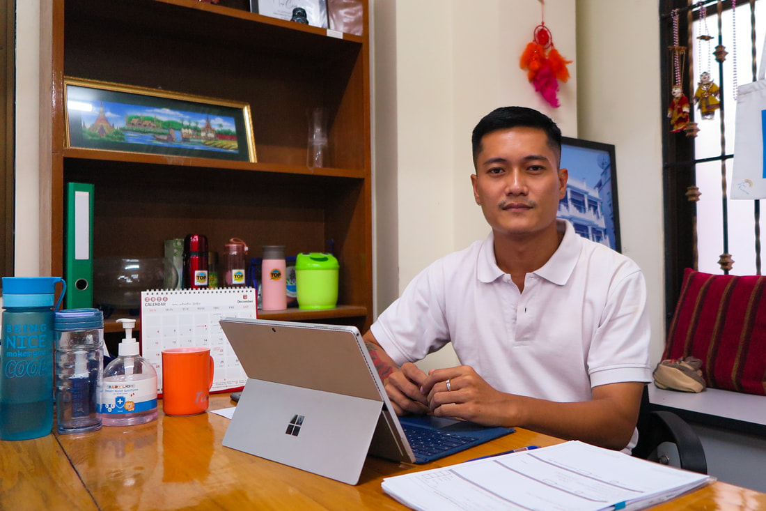 Naing Htun Oo, an online coordinator with Lan Pya Kyel in Myanmar. 