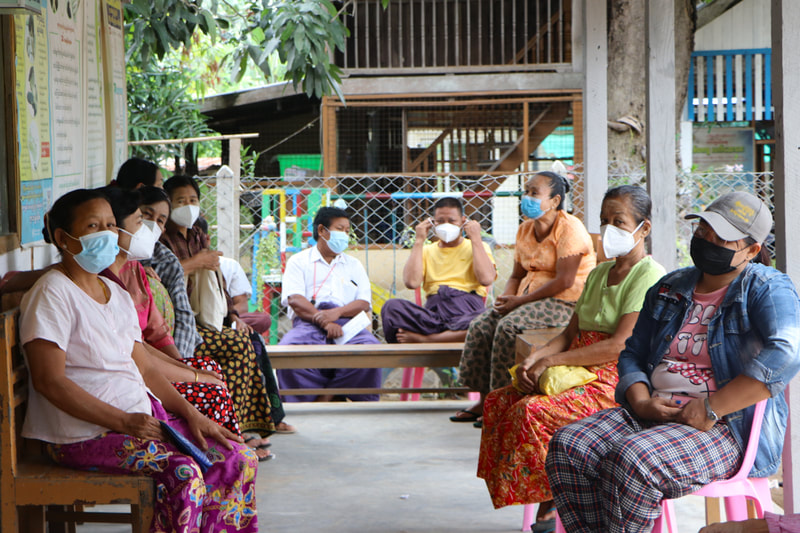 Patients wait for treatment at the YMCA's Yay Sin clinic in Nay Pyi Taw, Myanmar.