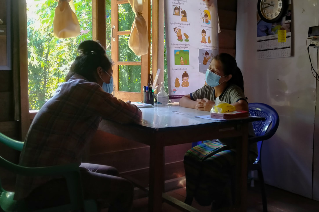 A counseling session underway at a clinic in Kachin State, Myanmar, operated by Medical Action Myanmar with support from USAID’s HIV/TB Agency, Information and Services Activity.